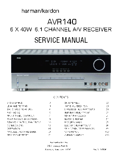 Harman/Kardon AVR140 receiver
