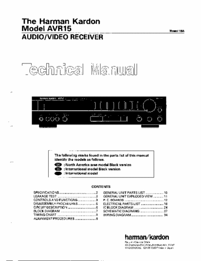 Harman/Kardon AVR15 receiver