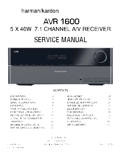 Harman/Kardon AVR1600 receiver