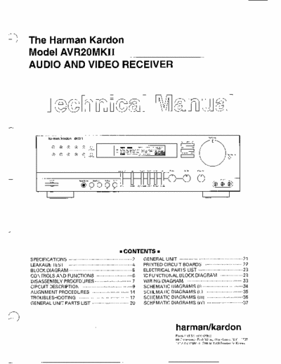 Harman/Kardon AVR20MkII receiver