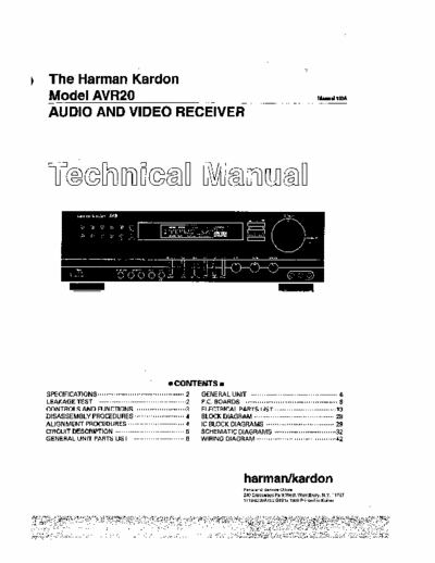 Harman/Kardon AVR20 receiver