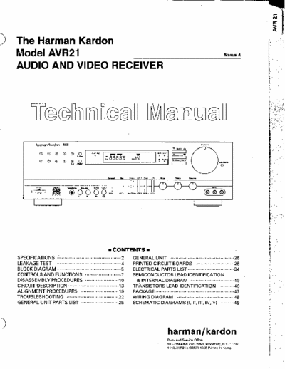 Harman/Kardon AVR21 receiver