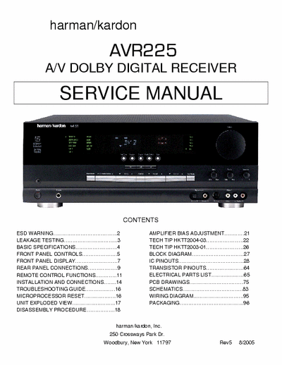 Harman/Kardon AVR225 receiver