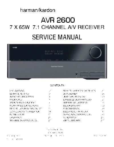 Harman/Kardon AVR2600 receiver