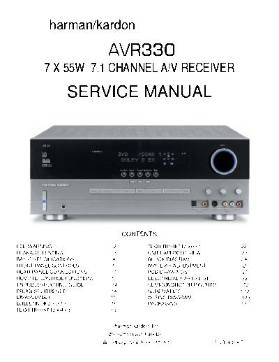 Harman/Kardon AVR330 receiver