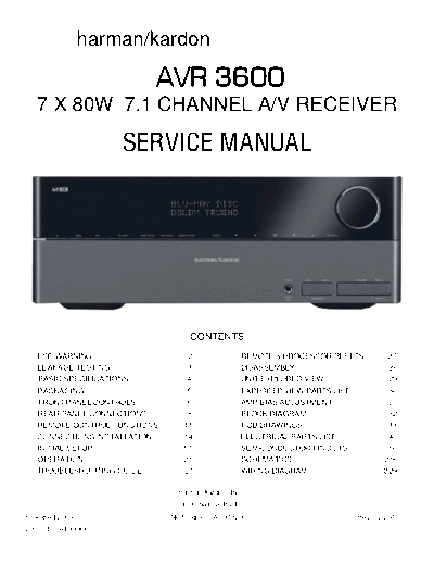 Harman/Kardon AVR3600 receiver