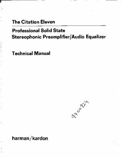 Harman/Kardon Citation11 preamp