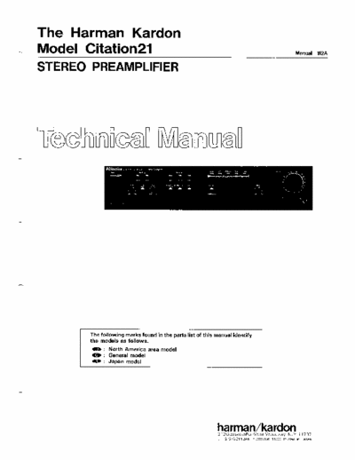 Harman/Kardon Citation21 preamp