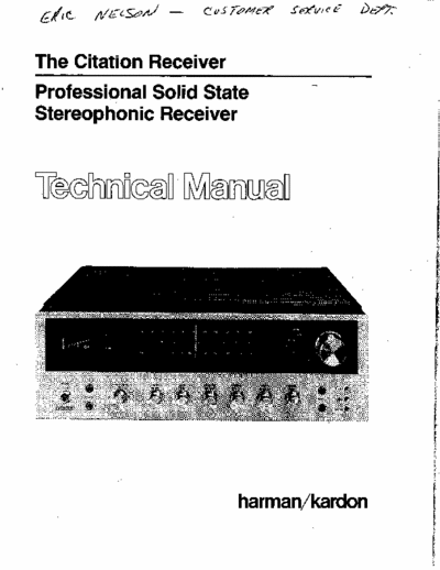 Harman/Kardon Citation receiver