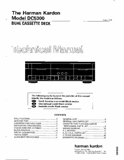 Harman/Kardon DC5300 cassette deck