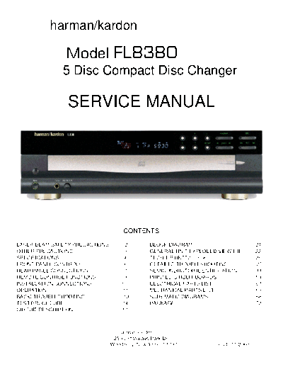 Harman/Kardon FL8380 cd changer