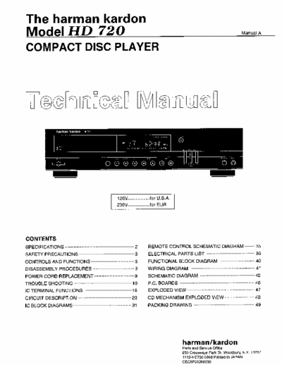 Harman/Kardon HD720 cd player