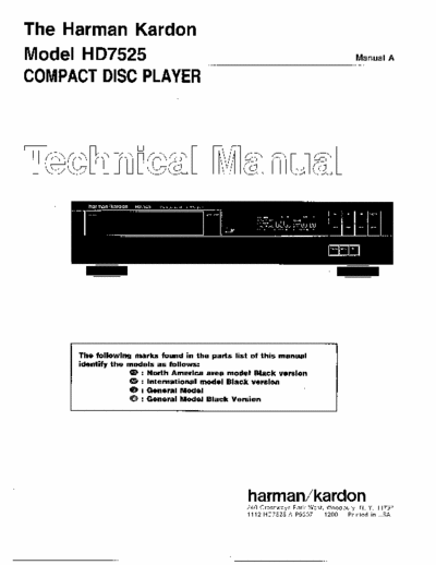 Harman/Kardon HD7525 cd player