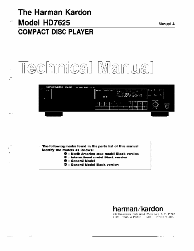 Harman/Kardon HD7625 cd player