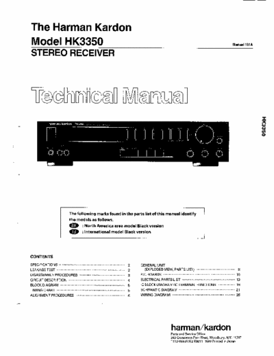 Harman/Kardon HK3350 receiver