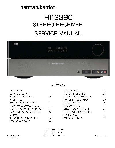 Harman/Kardon HK3390 receiver