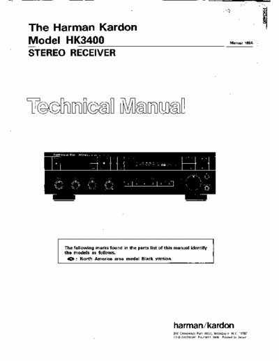 Harman/Kardon HK3400 receiver