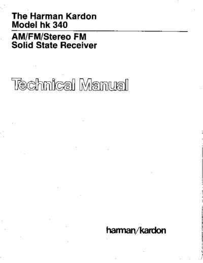 Harman/Kardon HK340 receiver