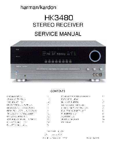 Harman/Kardon HK3480 receiver