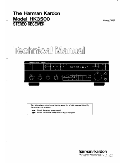 HK HK3500 Service Manual