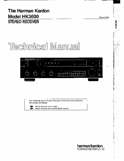 Harman/Kardon HK3600 receiver