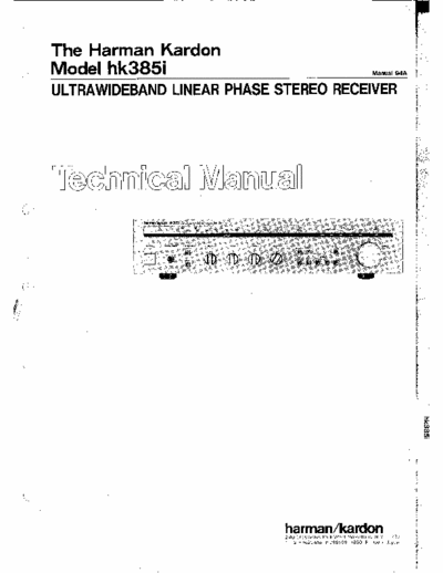 Harman/Kardon HK385i receiver