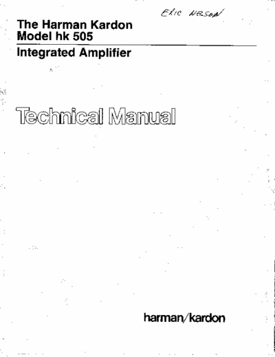 Harman/Kardon HK505 integrated amplifier