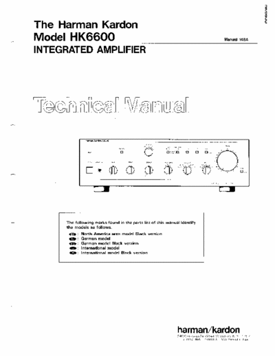 Harman/Kardon HK6600 integrated amplifier
