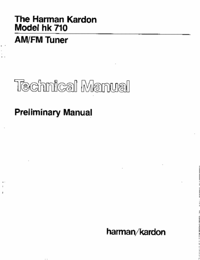 Harman/Kardon HK710 tuner