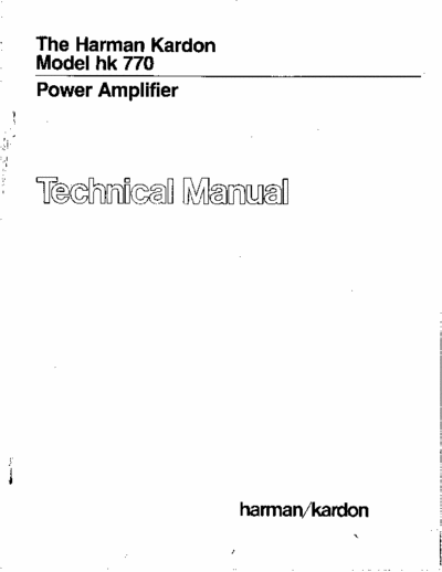 Harman/Kardon HK770 power amplifier