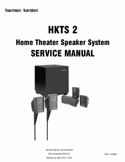 Harman/Kardon HKTS2 active subwoofer (speakers system)