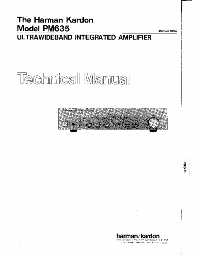 Harman/Kardon PM635 integrated amplifier