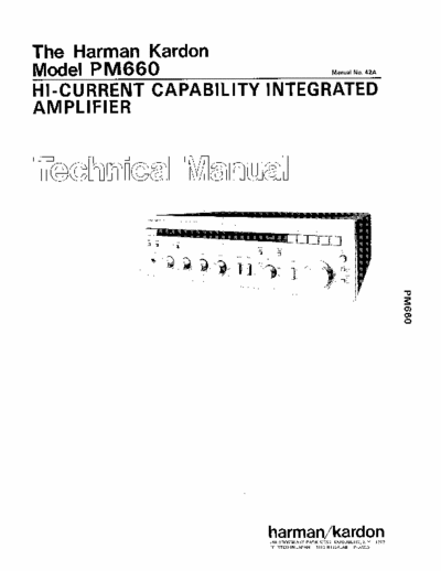 Harman/Kardon PM660 integrated amplifier