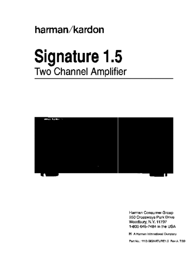 Harman/Kardon Signature1.5 integrated amplifier