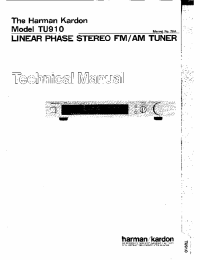 Harman/Kardon TU910 tuner