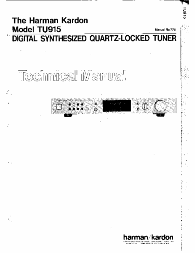 Harman/Kardon TU915 tuner