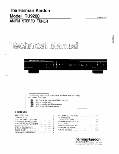 Harman/Kardon TU9200 tuner