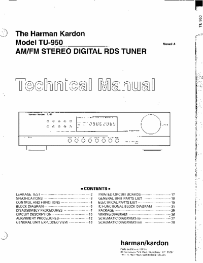 Harman/Kardon TU950 tuner