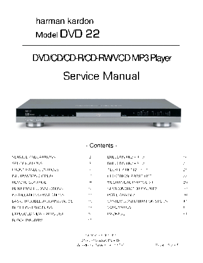 Harman Kardon DVD22 S.M.