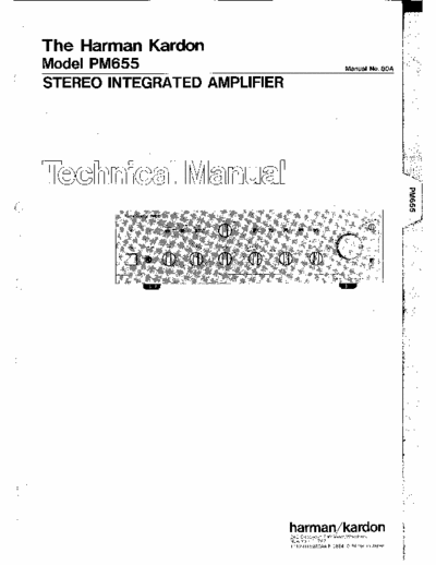 Harman Kardon PM655 Harman Kardon PM655 stereo integrated amplifier_service manual