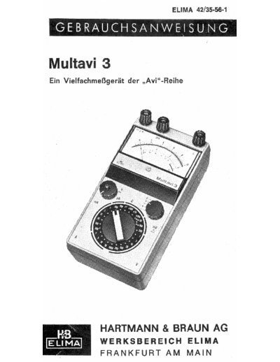 Hartmann & Braun Multavi 3 Electronic VAOhm meter