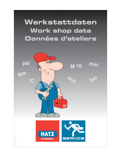 Hatz Diesel Hatz dieselmotoren ES71  E785 Service Manual in German