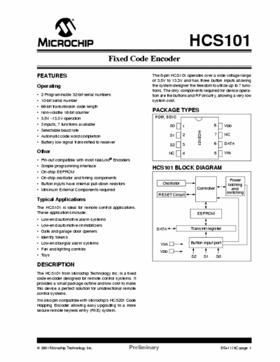 microchip Hcs201 Encoder