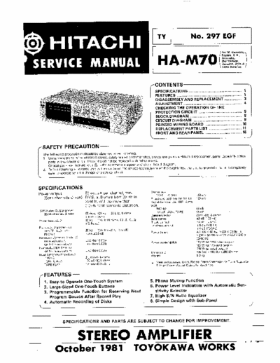 Hitachi HAM70 integrated amplifier