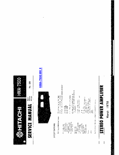 Hitachi HMA7500MkII power amplifier