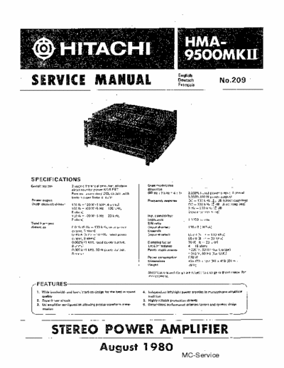Hitachi HMA9500MkII power amplifier