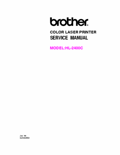 BROTHER HL-2400C SERVICE MANUAL BROTHER HL-2400C