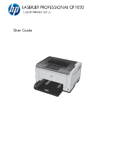 HP CP 1025 Color Laser printer HP CP1020 Userguide