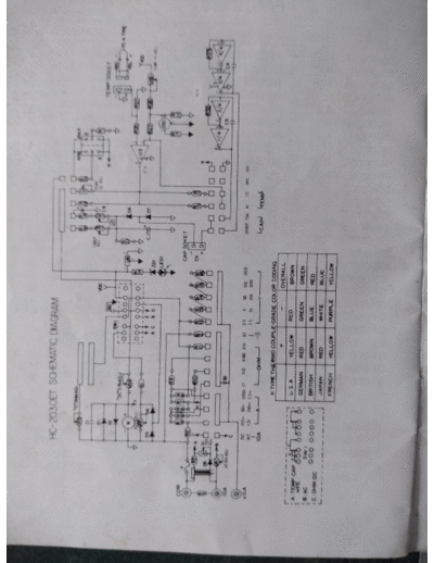 Hung Chang HC-2030ET Schematics and circuit diagram along with component listings regarding the repair and service and repair of the Hang Chang VOM multi meter.