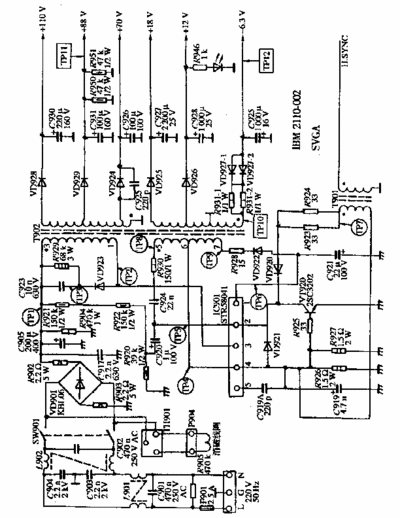 IBM 2110 2110 schematics